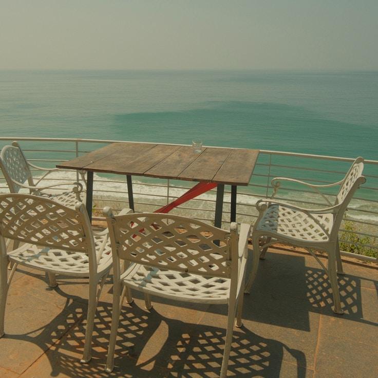 Outdoor terrace seating suitable for families in Rome